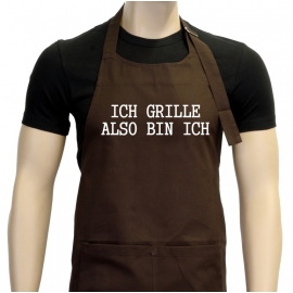 Ich grille - also bin ich ! Grillschürze Sokrates in vers. Farbe