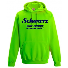 Schwarz war leider ausverkauft ! NEON SWEATSHIRT mit Kapuze HOOD