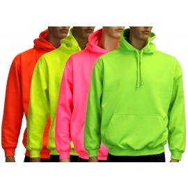 Schwarz war leider ausverkauft ! NEON SWEATSHIRT mit Kapuze HOOD