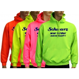 Schwarz war leider ausverkauft ! NEON SWEATSHIRT mit Kapuze HOOD