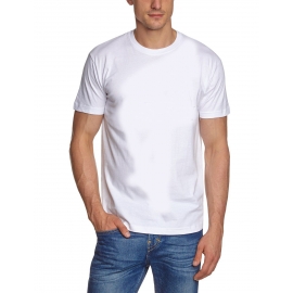 Herren T-shirt weiss  S M L XL XXL weisses uni Herren T-Shirt +