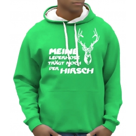 Meine Lederhose trägt noch der Hirsch - Oktoberfest Hoodie Wiesn