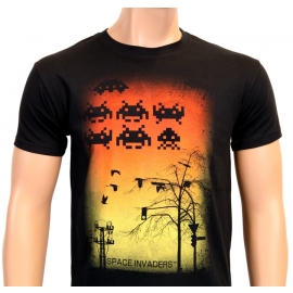 SPACE INVADERS - BIRDS - ARCADE - Level 256 T-SHIRT Black S M L 