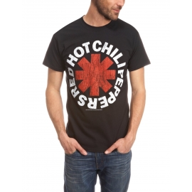 RHCP red hot chilli peppers ASTERISK distressed, Herren, schwarz