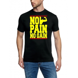 NO PAIN - NO GAIN !  T-Shirt div. Farben S M L XL 2XL 3XL 4XL 5X