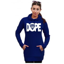 DOPE Long Hoodie - Sweatshirt mit Kapuze Damen diverse Farben Gr