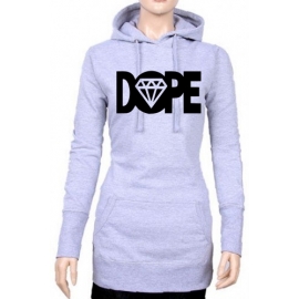 DOPE Long Hoodie - Sweatshirt mit Kapuze Damen diverse Farben Gr