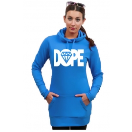 DOPE Long Hoodie - Sweatshirt mit Kapuze Damen diverse Farben Gr