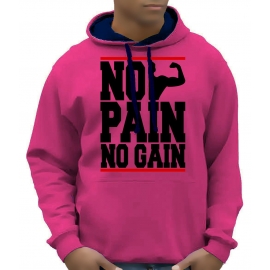 NO PAIN - NO GAIN ! Hoodie Sweatshirt mit Kapuze Hoodie Sweater 