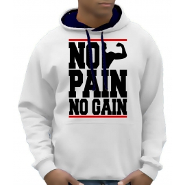 NO PAIN - NO GAIN ! Hoodie Sweatshirt mit Kapuze Hoodie Sweater 