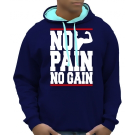 NO PAIN - NO GAIN ! Hoodie Sweatshirt mit Kapuze Hoodie Sweater 