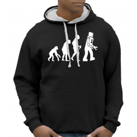 ROBOT EVOLUTION Hoodie Sweatshirt mit Kapuze Hoodie Sweater S M 