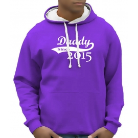 DADDY since 2015 - Hoodie Sweatshirt mit Kapuze Hoodie Sweater S