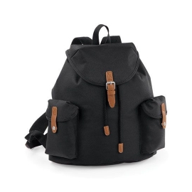 Vintage Backpack Rucksack Navy, Schwarz, burgundy