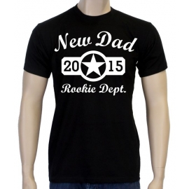 NEW DAD rookie dept. 2015 T-Shirt Papa werden zur Geburt, Hochze