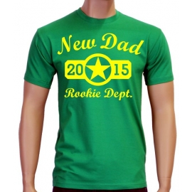 NEW DAD rookie dept. 2015 T-Shirt Papa werden zur Geburt, Hochze