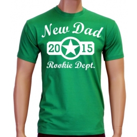 NEW DAD rookie dept. 2015 T-Shirt Papa werden zur Geburt, Hochze