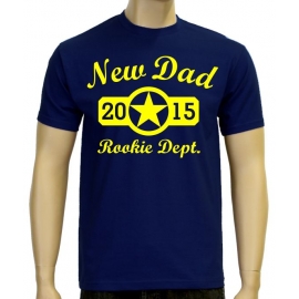 NEW DAD rookie dept. 2015 T-Shirt Papa werden zur Geburt, Hochze