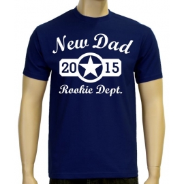 NEW DAD rookie dept. 2015 T-Shirt Papa werden zur Geburt, Hochze