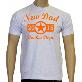 NEW DAD rookie dept. 2015 T-Shirt Papa werden zur Geburt, Hochze