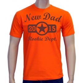 NEW DAD rookie dept. 2015 T-Shirt Papa werden zur Geburt, Hochze