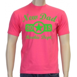 NEW DAD rookie dept. 2015 T-Shirt Papa werden zur Geburt, Hochze