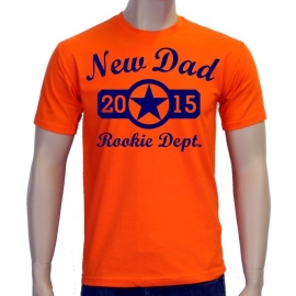 NEW DAD rookie dept. 2015 T-Shirt Papa werden zur Geburt, Hochze