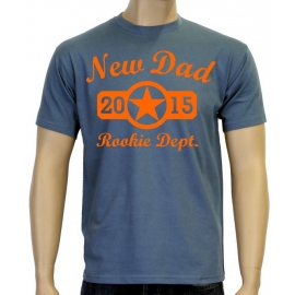 NEW DAD rookie dept. 2015 T-Shirt Papa werden zur Geburt, Hochze