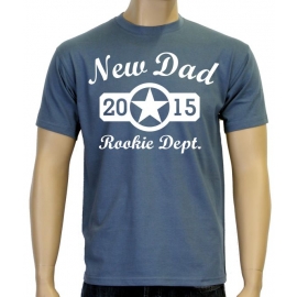 NEW DAD rookie dept. 2015 T-Shirt Papa werden zur Geburt, Hochze