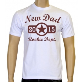 NEW DAD rookie dept. 2015 T-Shirt Papa werden zur Geburt, Hochze