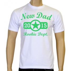 NEW DAD rookie dept. 2015 T-Shirt Papa werden zur Geburt, Hochze