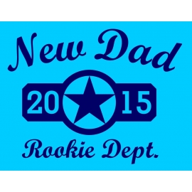 NEW DAD rookie dept. 2015 T-Shirt Papa werden zur Geburt, Hochze