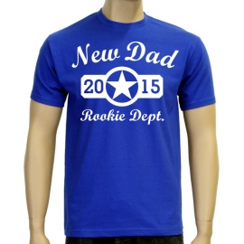 NEW DAD rookie dept. 2015 T-Shirt Papa werden zur Geburt, Hochze