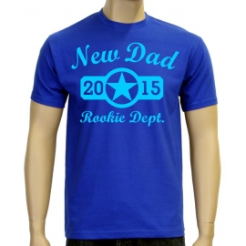 NEW DAD rookie dept. 2015 T-Shirt Papa werden zur Geburt, Hochze