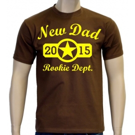 NEW DAD rookie dept. 2015 T-Shirt Papa werden zur Geburt, Hochze