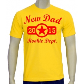 NEW DAD rookie dept. 2015 T-Shirt Papa werden zur Geburt, Hochze