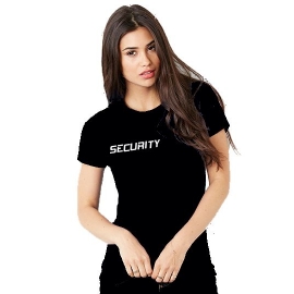 SECURITY - Damen T-Shirt + CAP ! Set schwarz S M L XL 2XL Druck