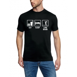 EAT, SLEEP, LONGBOARD ! T-Shirt  S M L XL 2XL 3XL 4XL 5XL