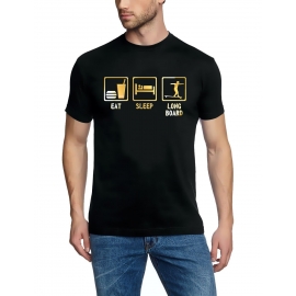 EAT, SLEEP, LONGBOARD ! T-Shirt  S M L XL 2XL 3XL 4XL 5XL