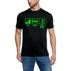 EAT, SLEEP, LONGBOARD ! T-Shirt  S M L XL 2XL 3XL 4XL 5XL