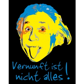 EINSTEIN - Vernunft ist nicht alles ! Farbig SUB T-SHIRT !  S M 