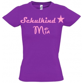 Schulkind mit Namen T-Shirt zur Einschulung Schulbeginn Kinderga