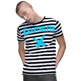 Ehe-Knasti + Knasthelfer T-Shirt gestreift Jungggesellenabschied