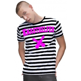 Ehe-Knasti + Knasthelfer T-Shirt gestreift Jungggesellenabschied