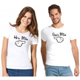 She´s mine & He´s mine - Pärchen T-Shirts  Damen und