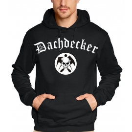 DACHDECKER roofing skull T-Shirt oder Kapuzensweatshirt, schwarz