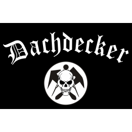 DACHDECKER roofing skull T-Shirt oder Kapuzensweatshirt, schwarz