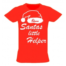 Santa´s little Helper ! Kinder T-Shirt mit Namen zum Adven