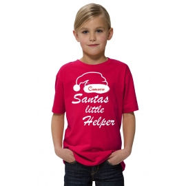 Santa´s little Helper ! Kinder T-Shirt mit Namen zum Adven