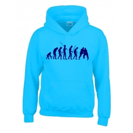 JUDO Evolution Kinder Sweatshirt mit Kapuze HOODIE Kids Gr.128 -